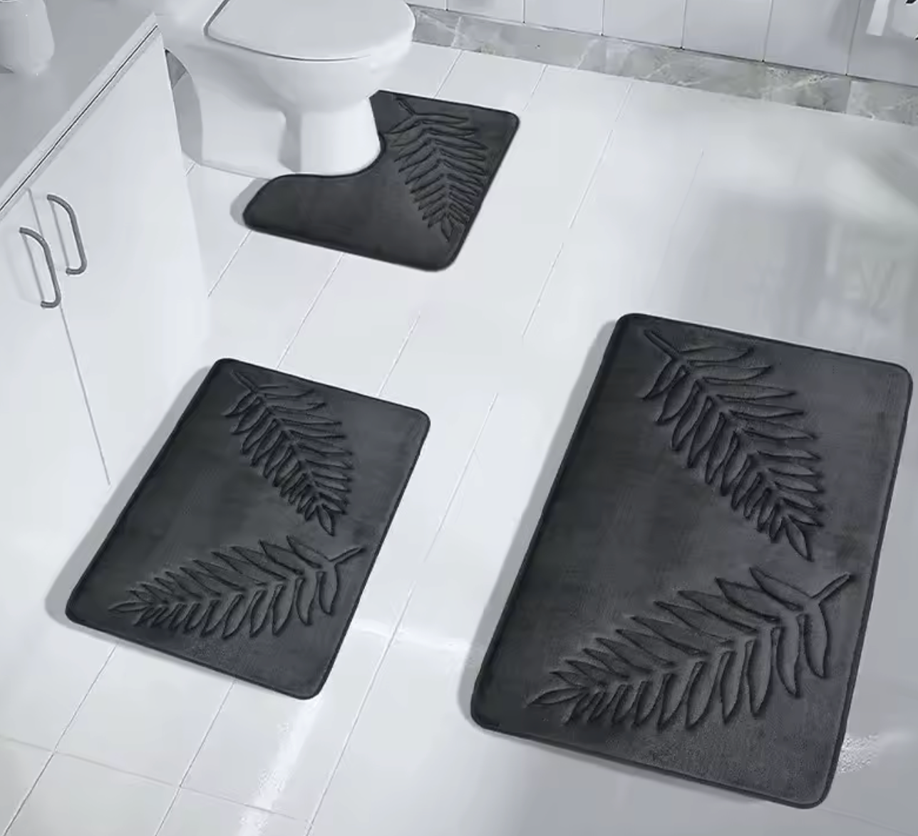 LOT DE 3 TAPIS DE SALLE BAIN ACQUAGUARD